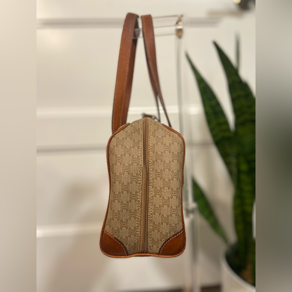 CELINE Rare Vintage Beige Macadam Mini Tote - Picture 5 of 17